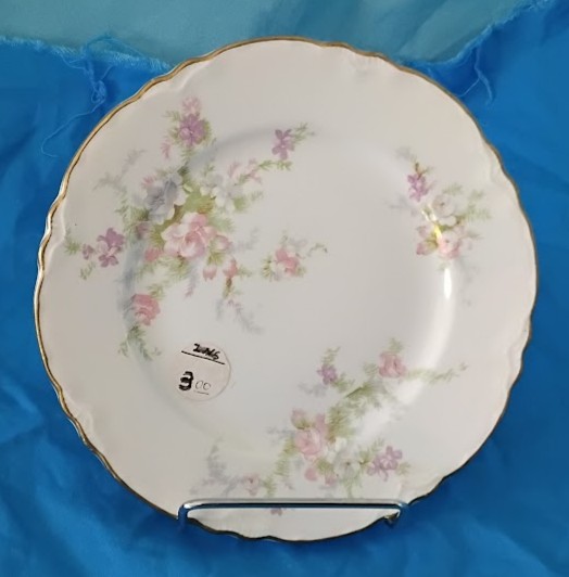 Vintage Homer Laughlin 1945 Pink Floral Bread Plate