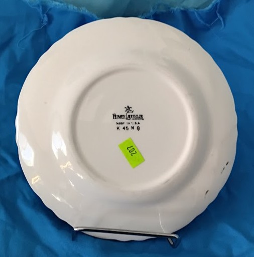 Vintage Homer Laughlin 1945 Pink Floral Bread Plate