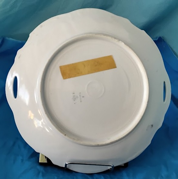 Antique T&V Limoges France Floral Gold Handled Plate