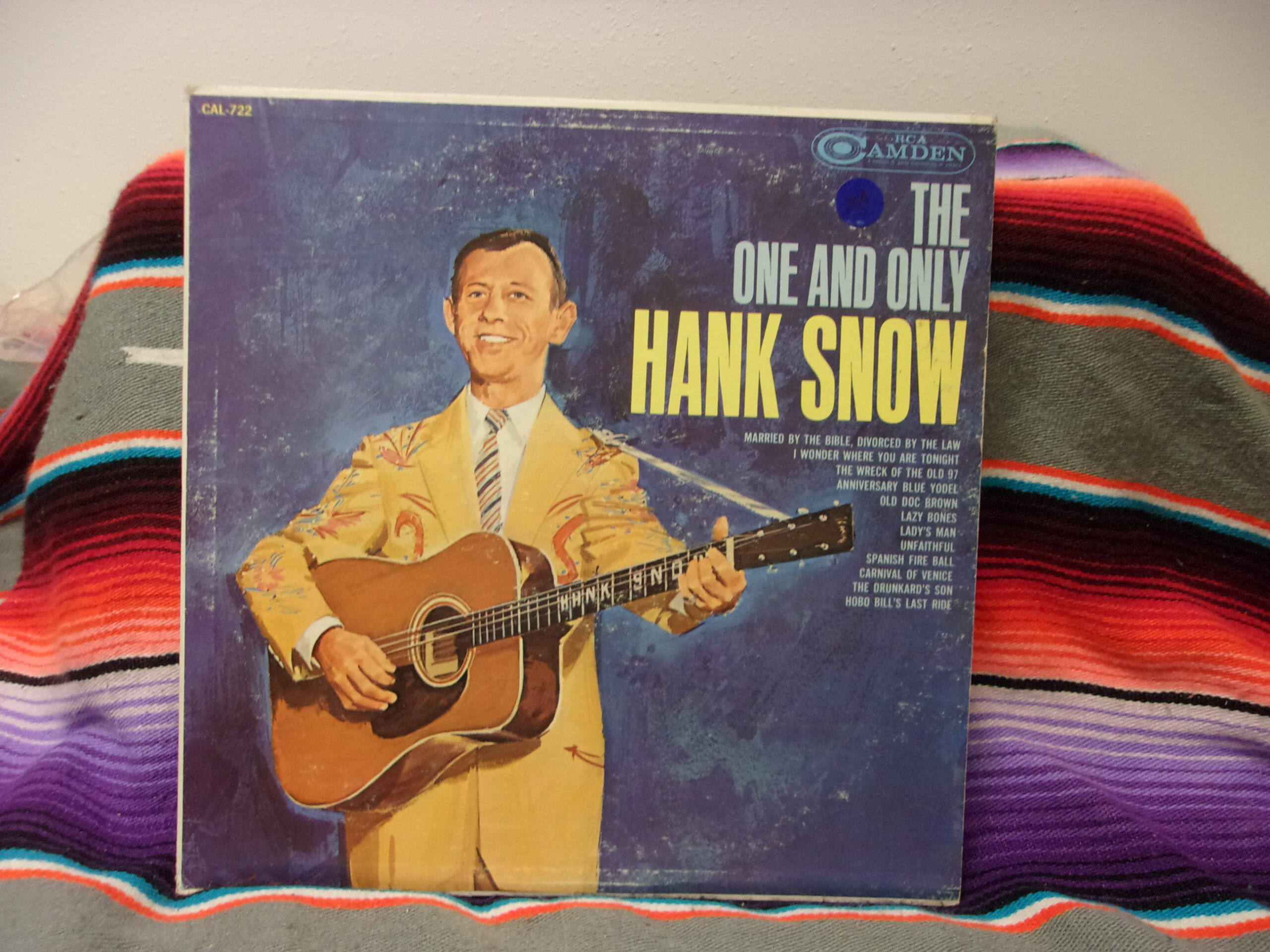 Hank Snow The One And Only Hank Snow 1962 Camden Records LP Vinyl
