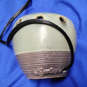 Vintage Scentsy Wax Warmer Cream Purple Banded Plug-In
