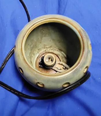 Vintage Scentsy Wax Warmer Cream Purple Banded Plug-In