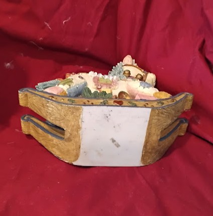 Decorative Rocking Horse Figurine Pastel Christmas Decor