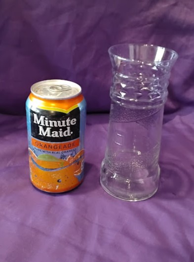 Clear Glass Textured Ribbed Decorative Vase 8"