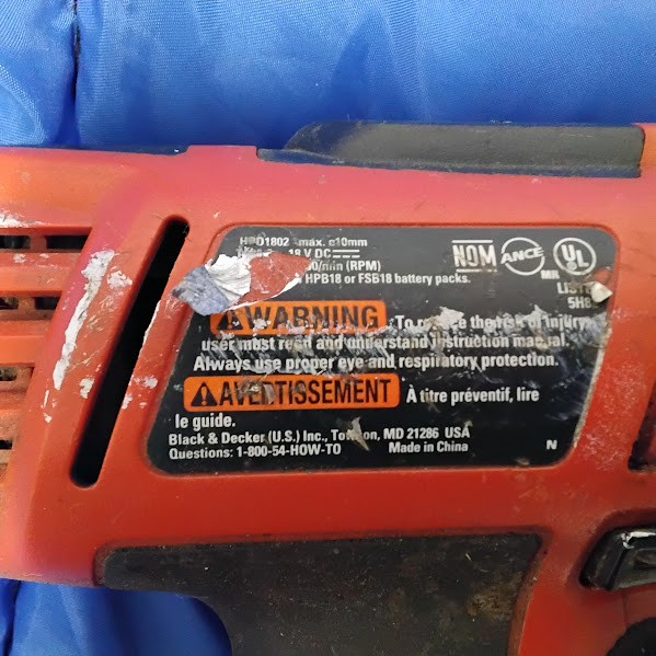 Black & Decker 18V Cordless Drill Driver Tool Only Orange