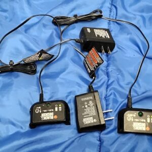 Black & Decker 9.6V-18V Battery Charger Lot of 2 & Adapter