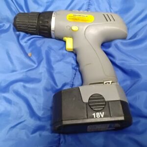 WorkForce 18V Cordless Drill with Battery Gray Yellow Accent