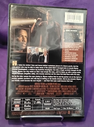 The Bone Collector DVD Denzel Washington Thriller