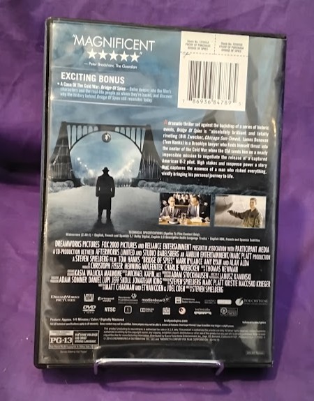 Bridge of Spies DVD Tom Hanks Spielberg Thriller