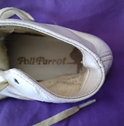 Poll Parrot Vintage Baby Shoes White Leather Size 2.5