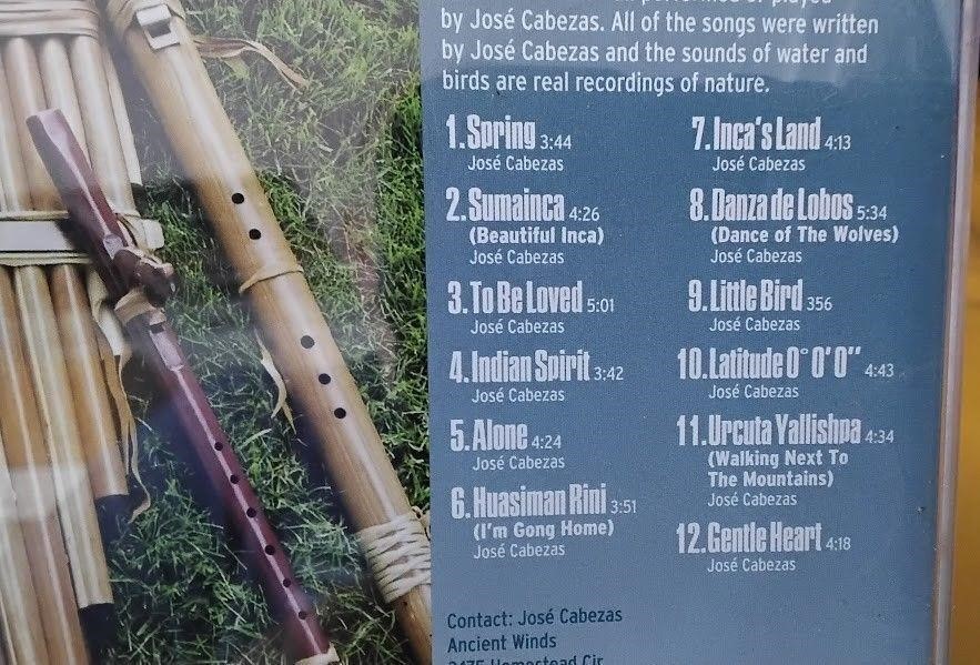 Jose Cabezas Ancient Winds Indian Spirit Native American Flute CD