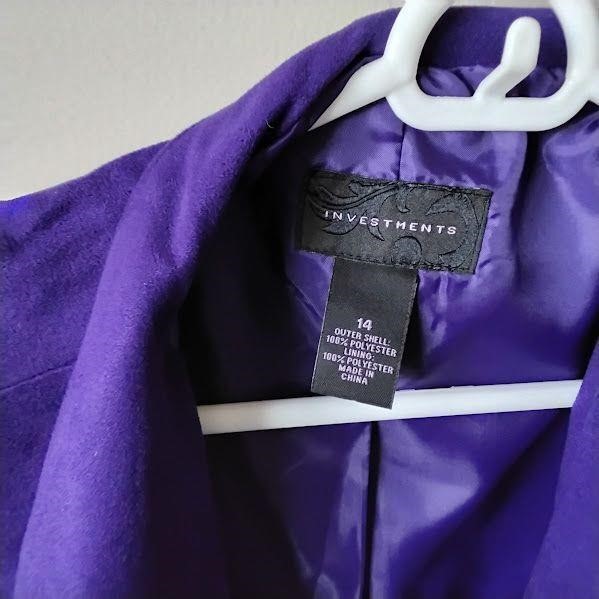 Investments Women's Bright Purple Blazer Size 14