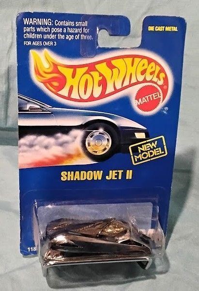1992 Hot Wheels Shadow Jet II Blue Card New Model